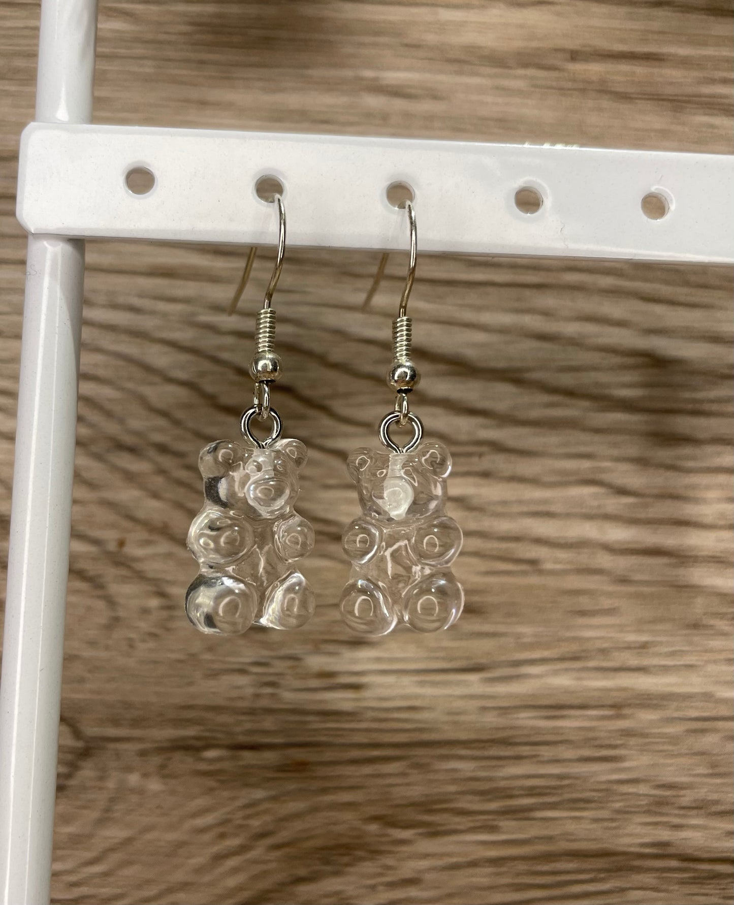 Clear Resin Gummy Bear Earrings š¤