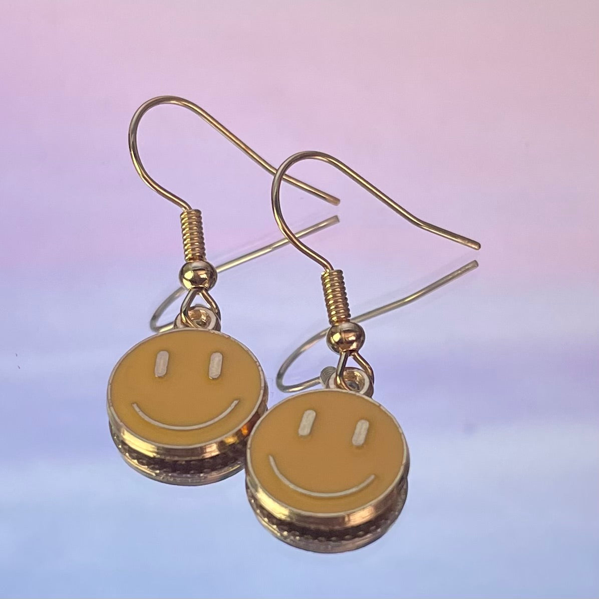 Yellow Smiley Face Earrings π€