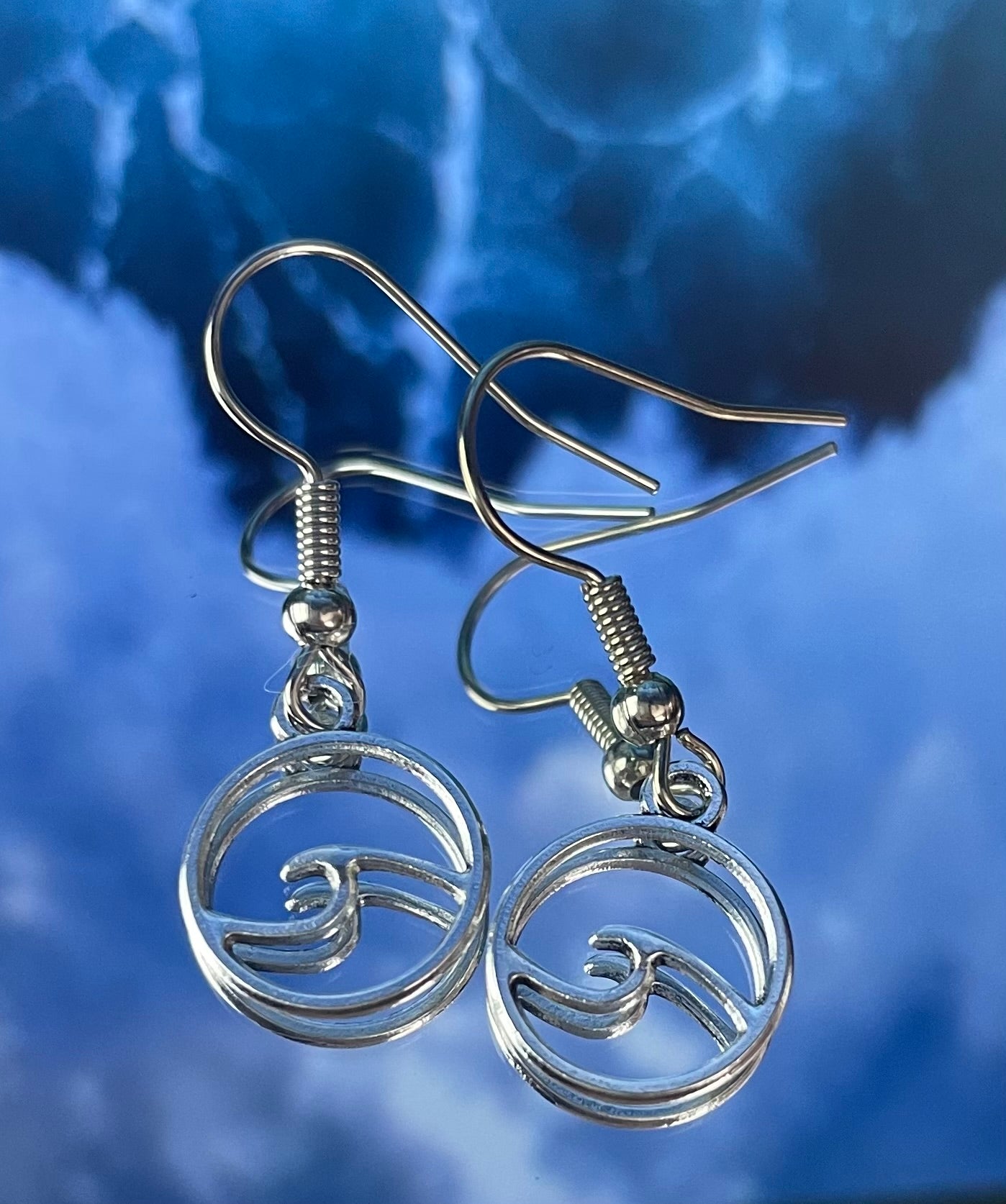 Silver Wave Earrings π€
