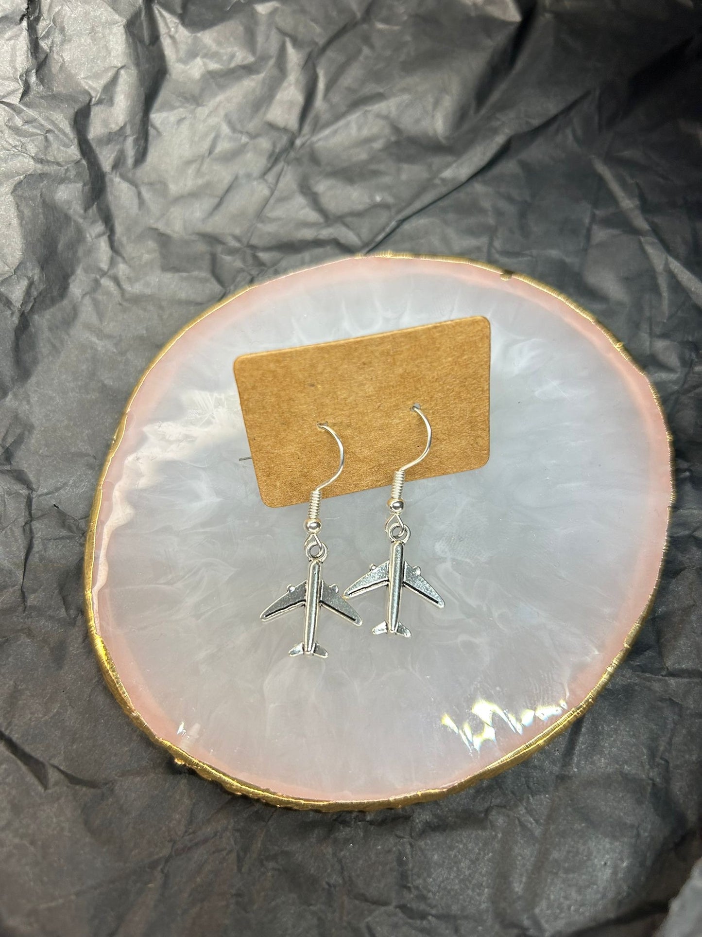 Silver Plane Earrings 🤍