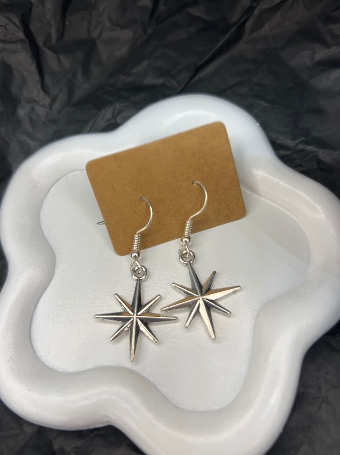 Silver Star Earrings 🤍