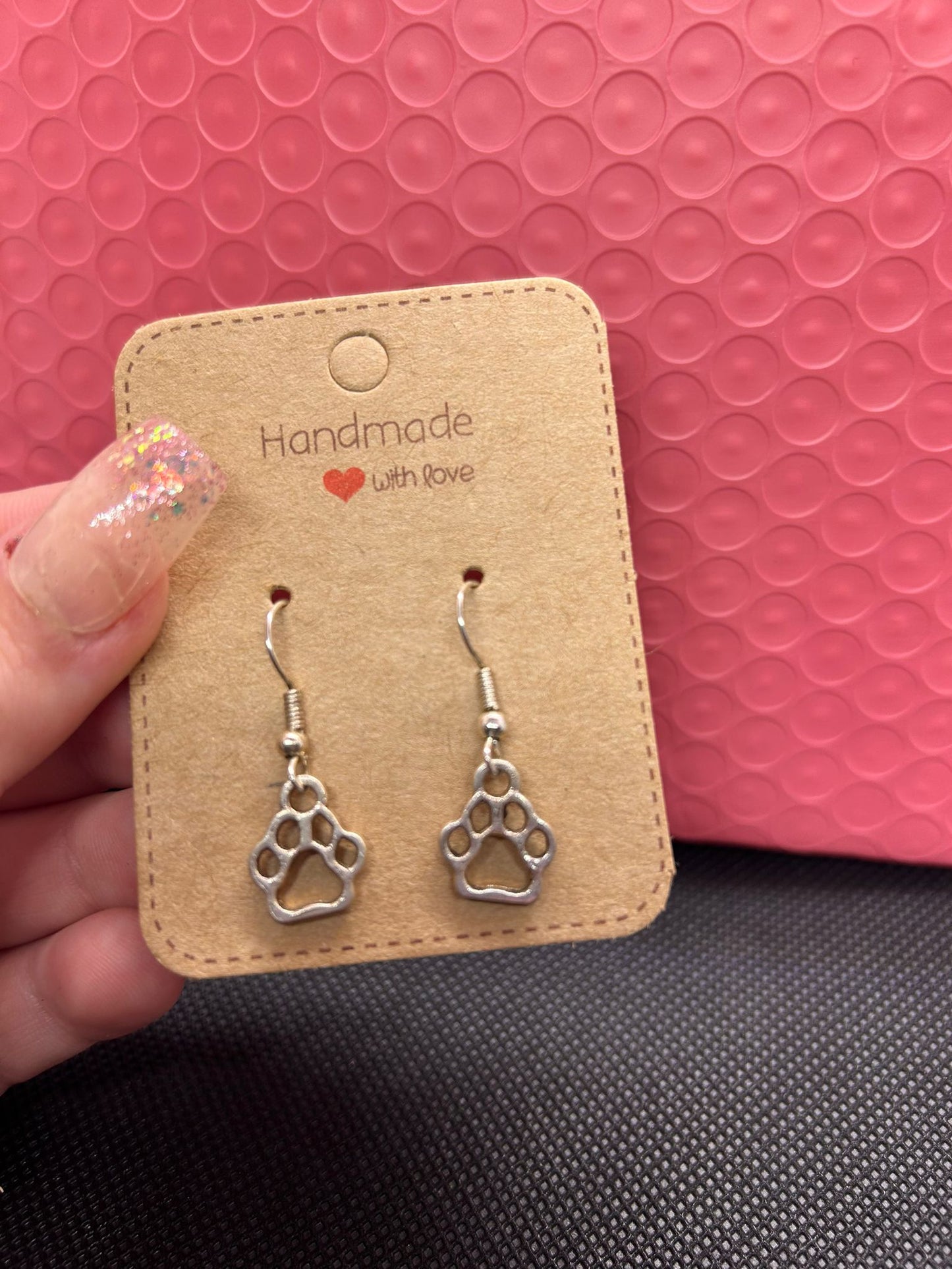 Paw Print Earrings π€