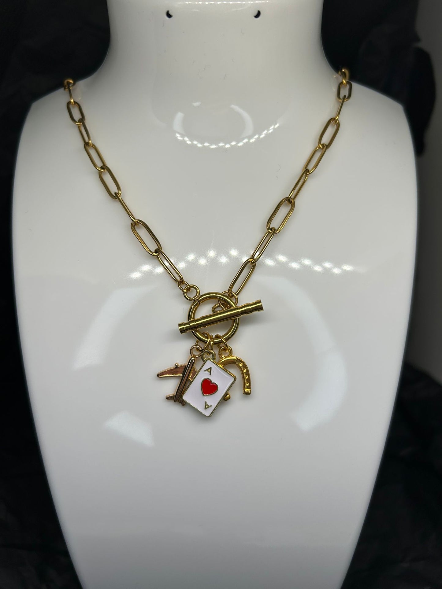Las Vegas Themed Toggle Clasp Necklace 🤍