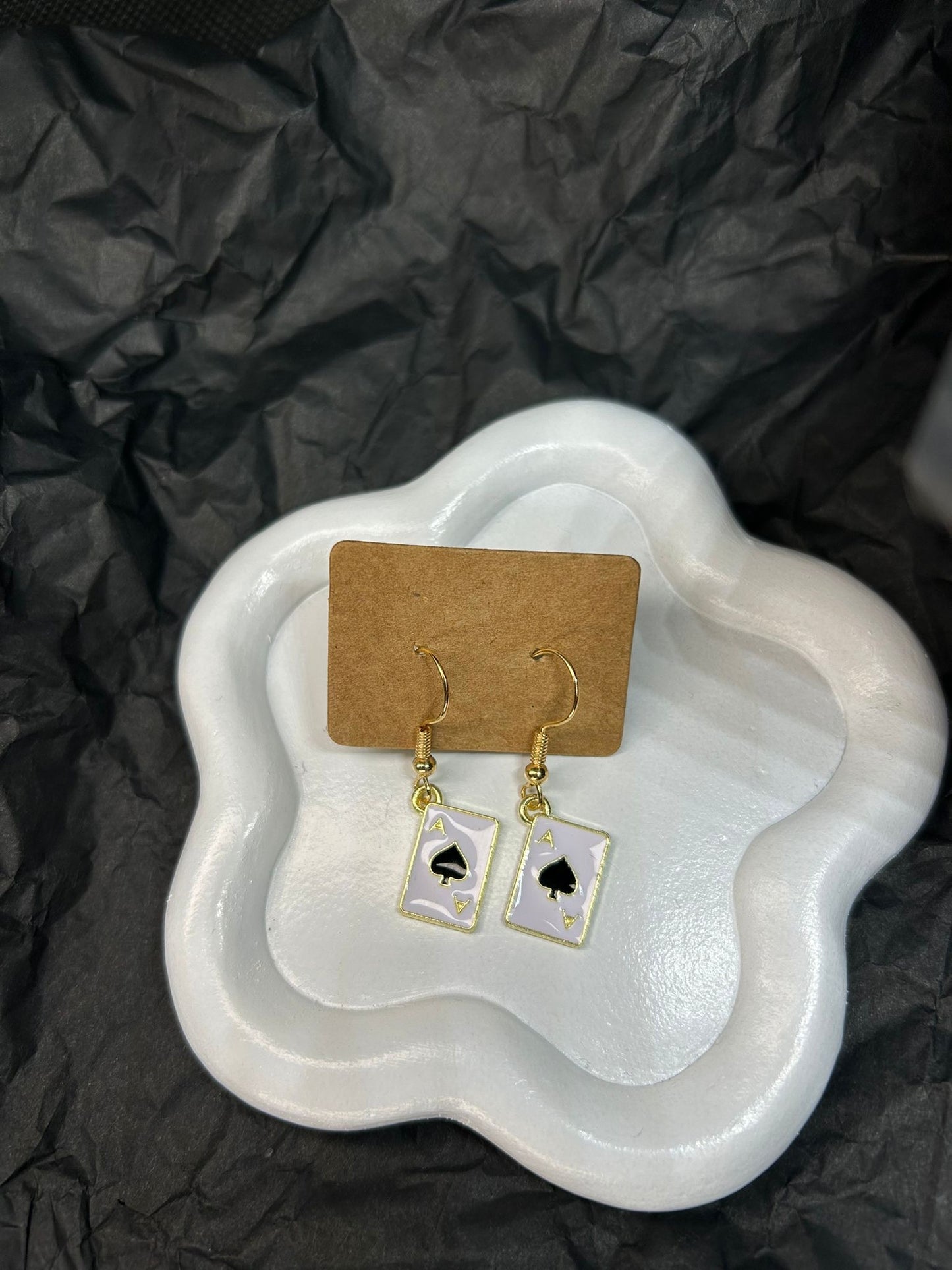 Black Playing Card Earrings 🖤
