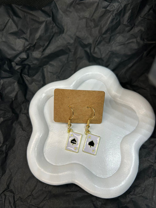 Black Playing Card Earrings 🖤