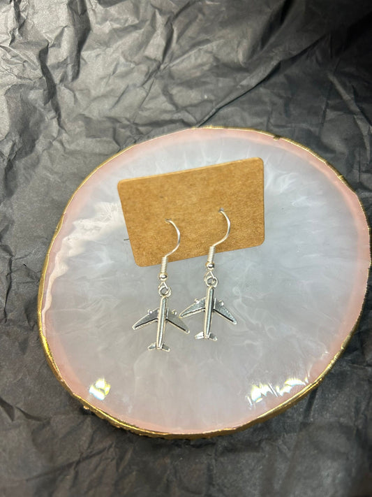 Silver Plane Earrings 🤍