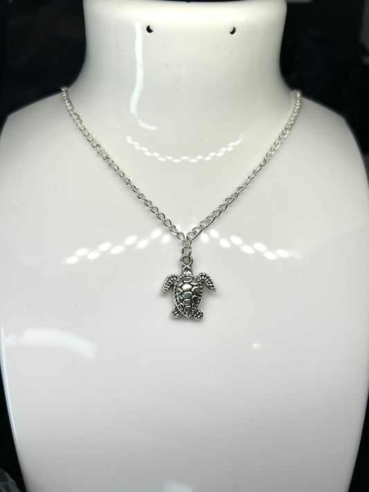 Silver Turtle Necklace on a Silver Plated Chain 🤍