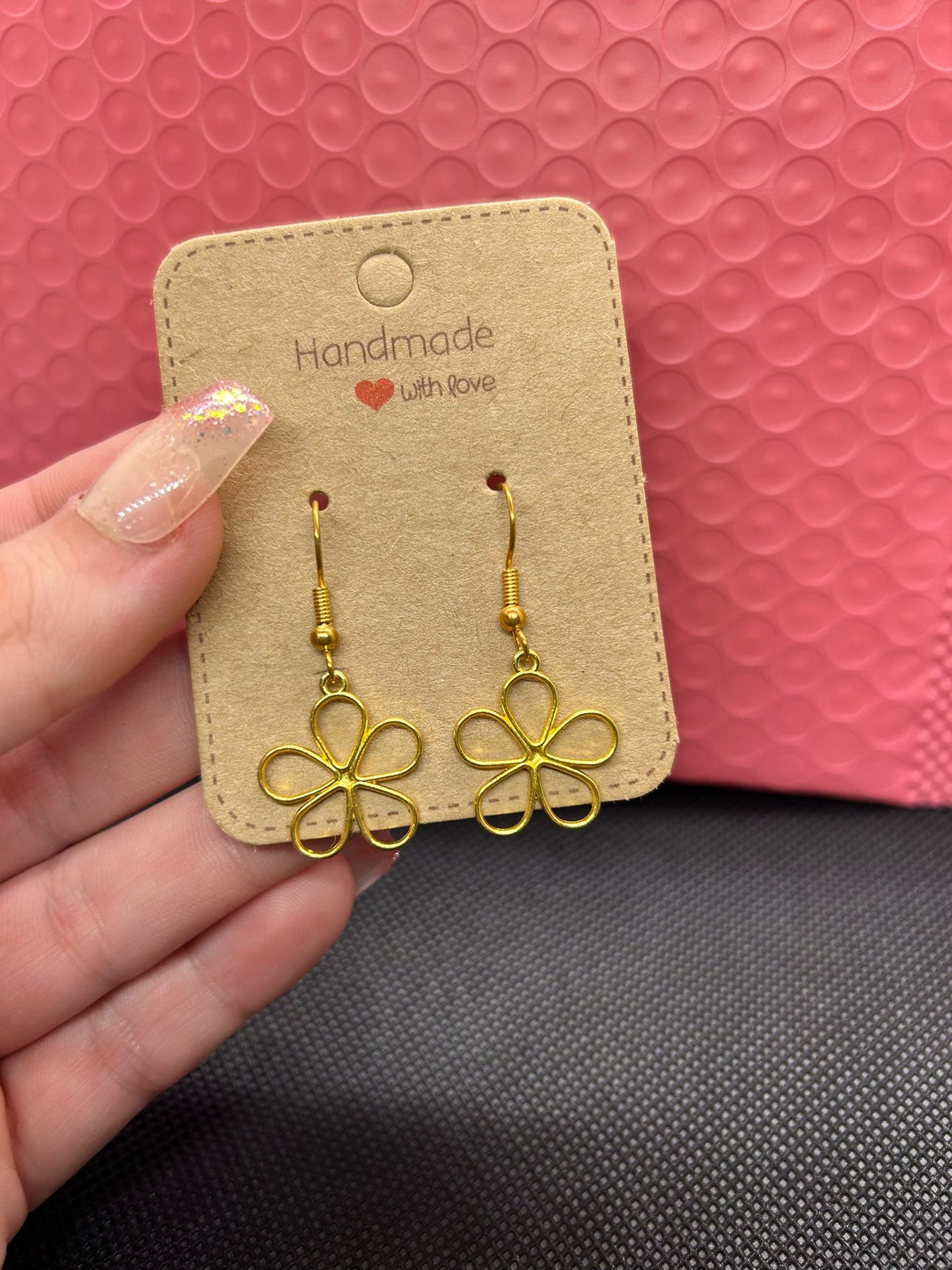 Golden Flower Earrings 🤍