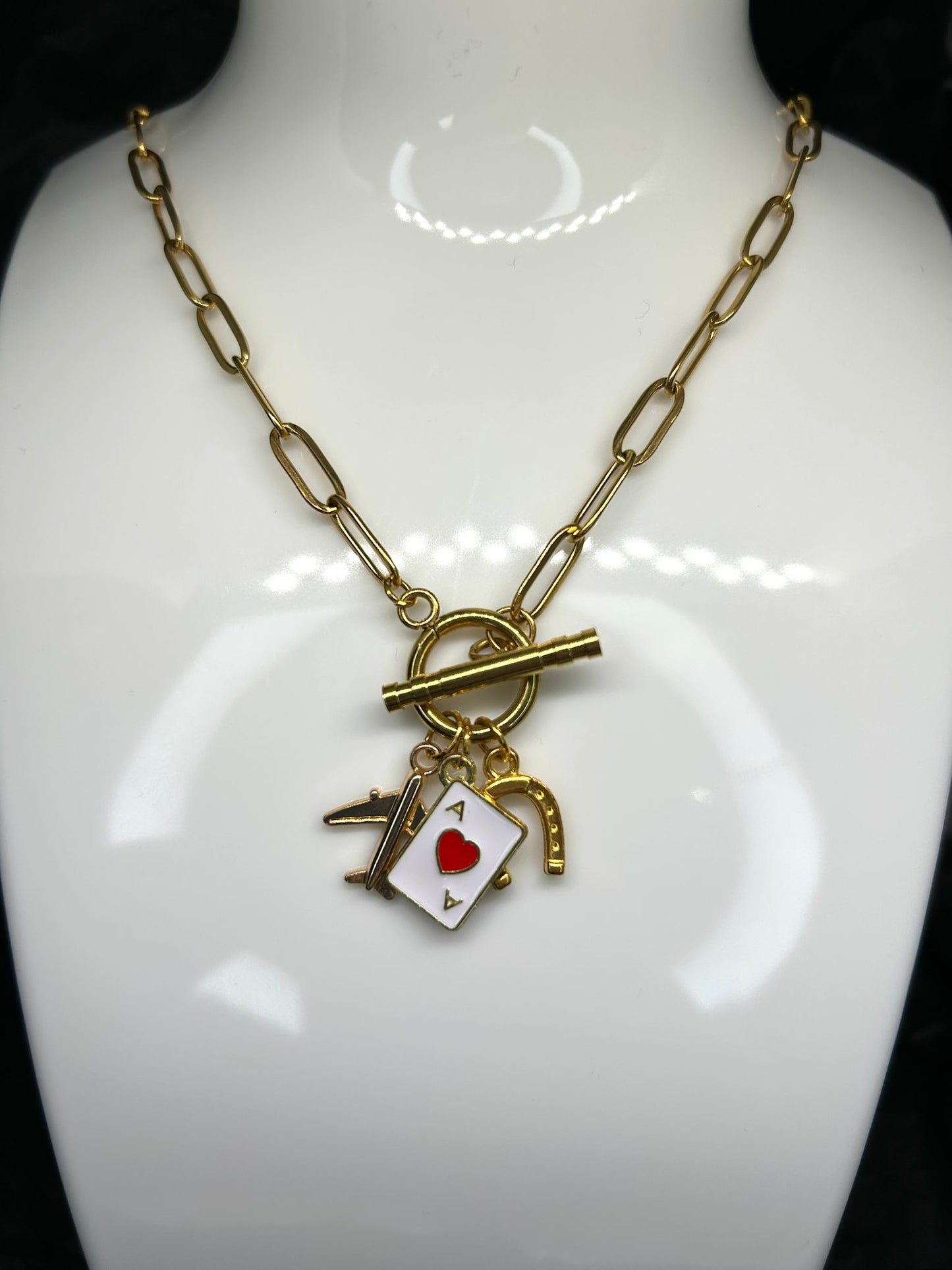 Las Vegas Themed Toggle Clasp Necklace 🤍