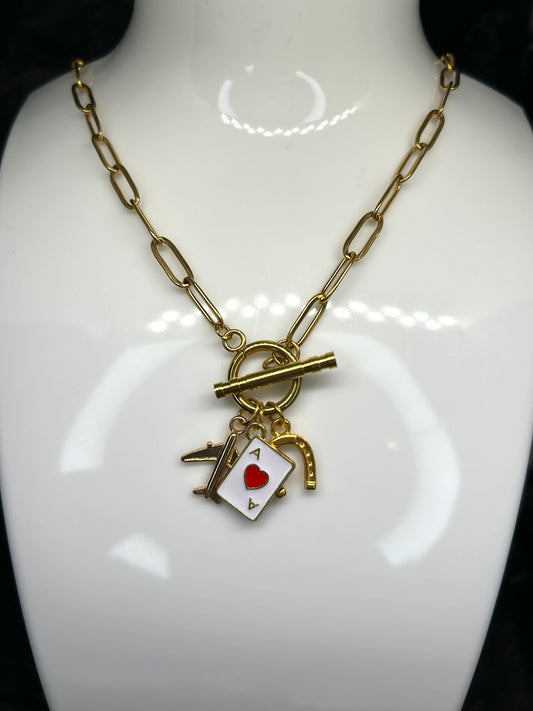 Las Vegas Themed Toggle Clasp Necklace 🤍