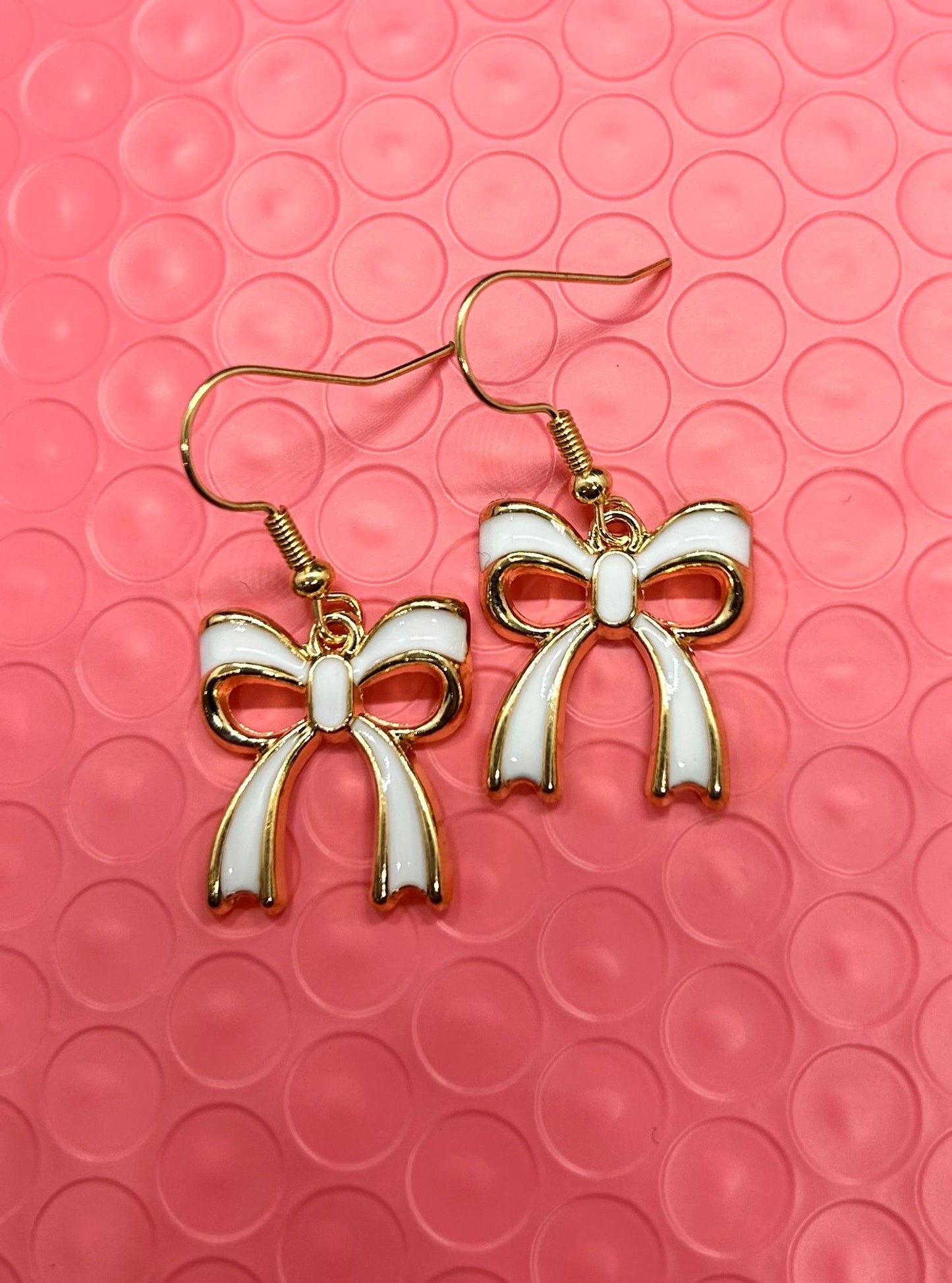 White Bow Earrings 🤍