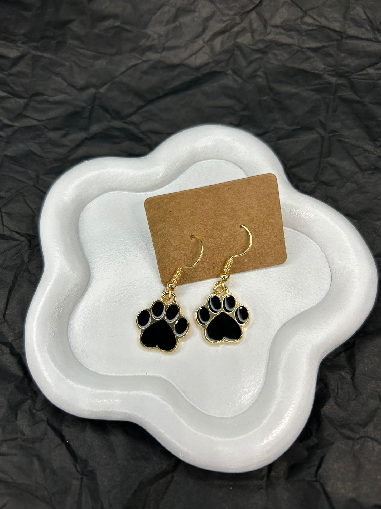 Black Paw Print Earrings 🖤