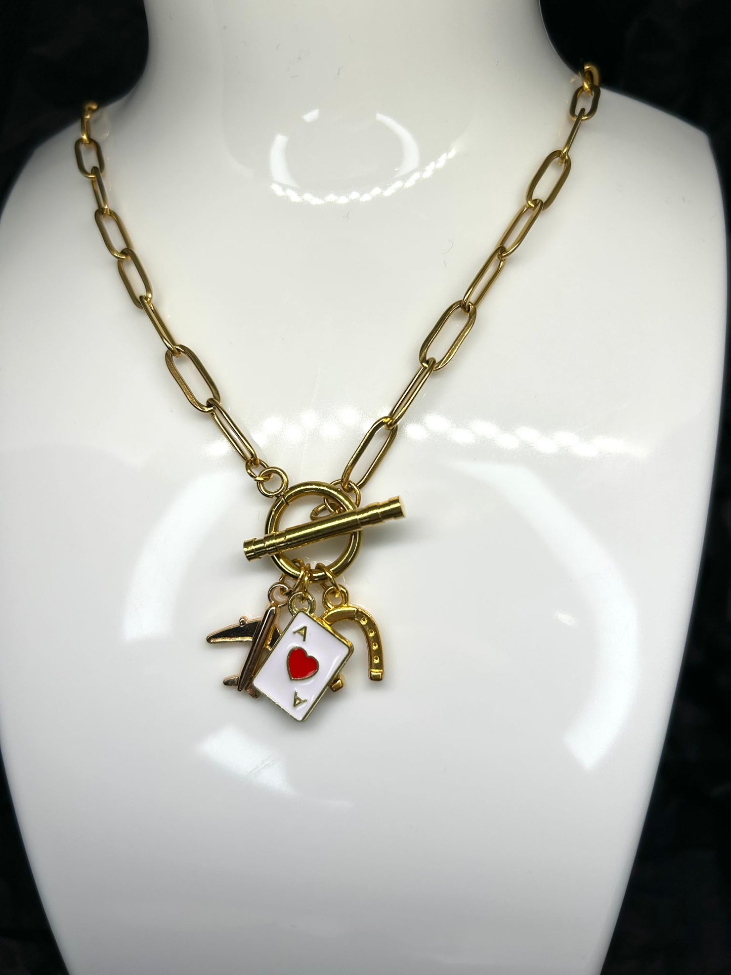 Las Vegas Themed Toggle Clasp Necklace 🤍