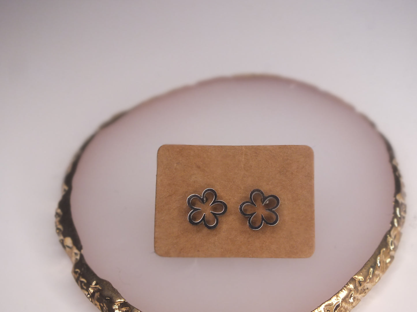 Silver Flower Studs