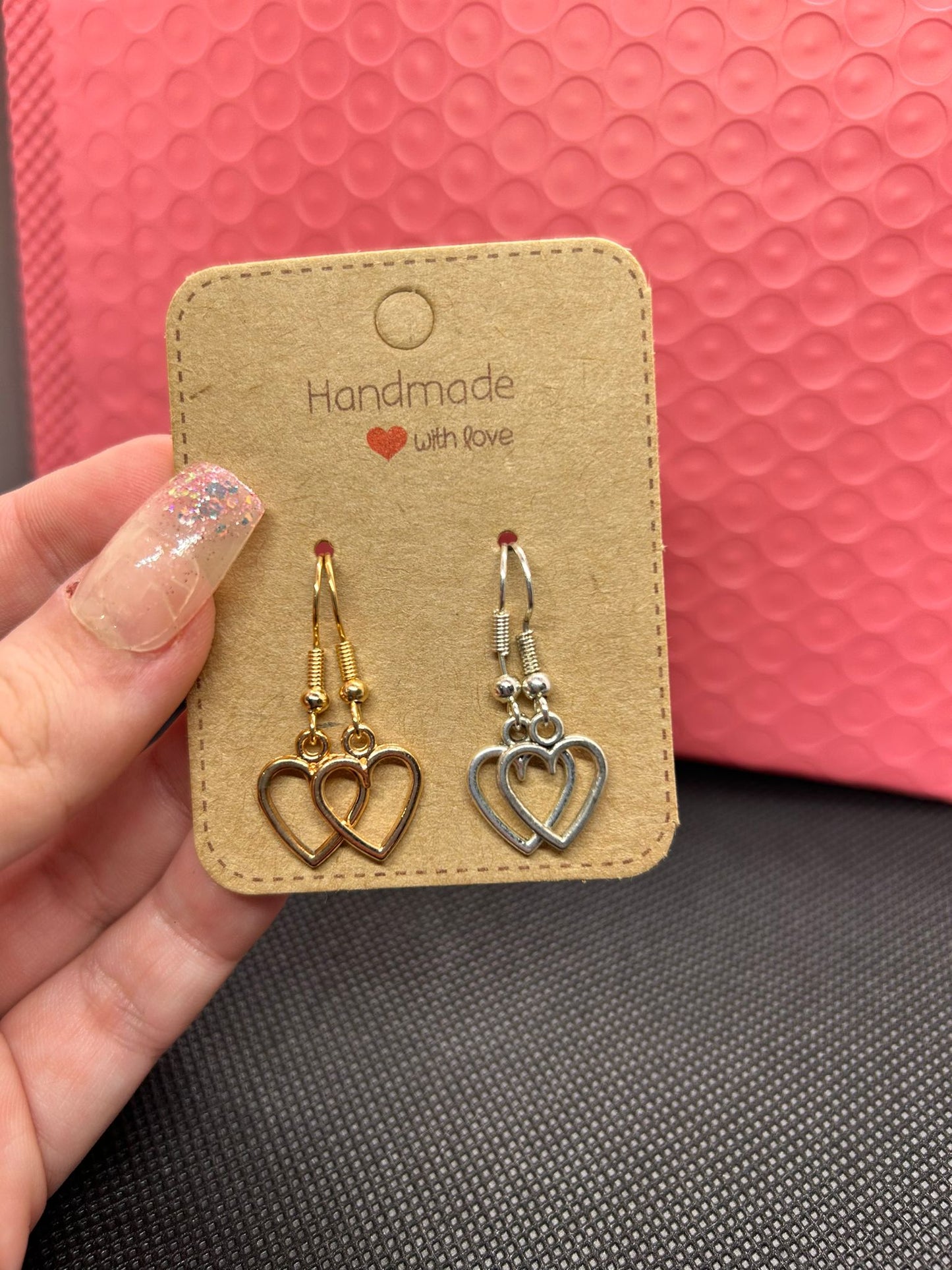 Silver and Golden Love Heart Earrings Bundle 🤍