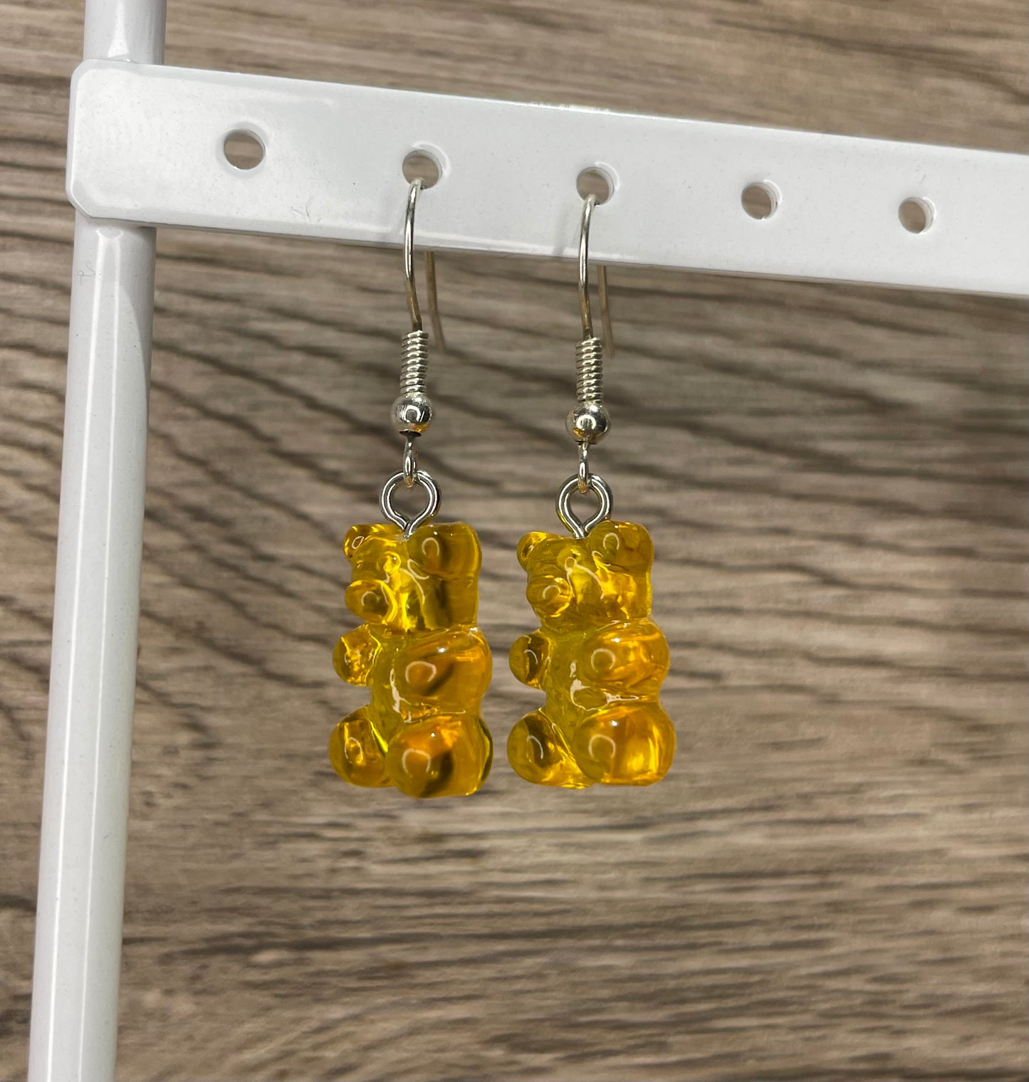 Orange Resin Gummy Bear Earrings 🤍